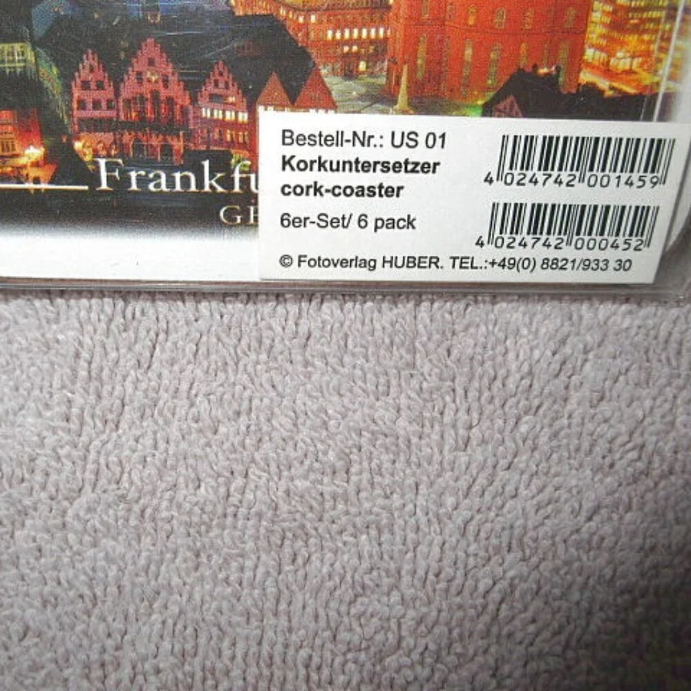 Germany Souvenir Drink Coasters Set Of 6 Munchen Berlin Rhein Scenic Places NEW